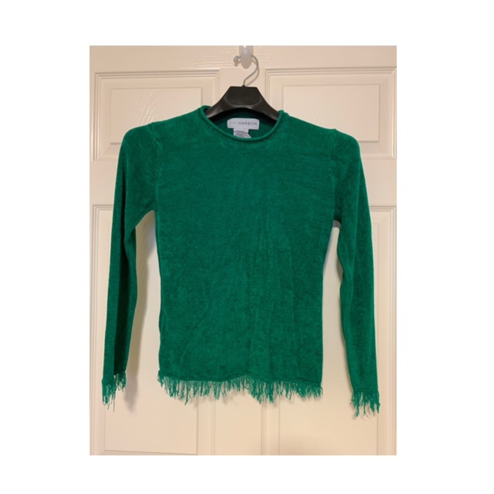 Sag Harbor, women’s green top sweaters
